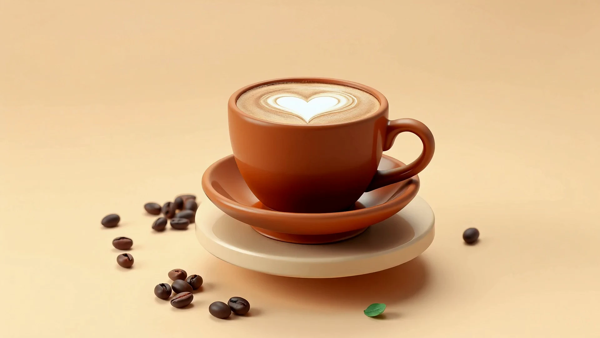 Xícara de café com latte art