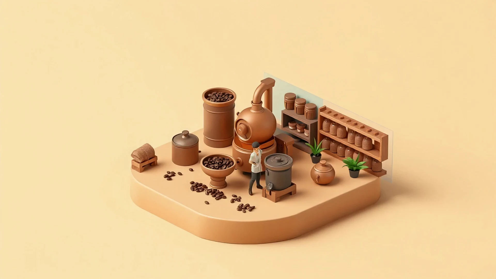 Torrefação artesanal em miniatura